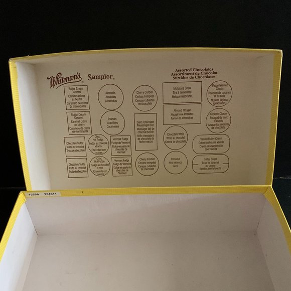 3 - 1980-2000's Vintage Total Whitman's Sampler Assorted Chocolate Boxes (Empty) - Picture 12 of 13